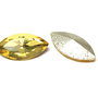 Cabochon din sticla, 10x5 mm, citrin
