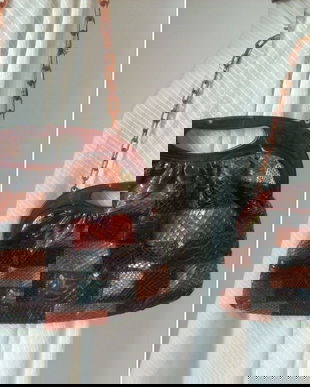 GEANTA PIELE SARPE SI CELULOID