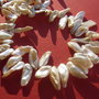 Perle Biwa albe sir de aprox 10 cm fara inchizatoare
