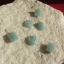 (2 bucati) Cabochon dreptunghiular fatetat din aquamarin
