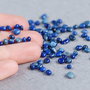 Lapis Lazuli natural  (100 buc) - rulat, netratat - Afganistan LZ3