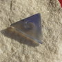 Pandantiv triunghiular din agata bleu - gri aprox 5x36x40 mm