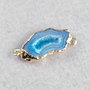 Conector  mini agata madagascar druzy  electroplacata cu aur