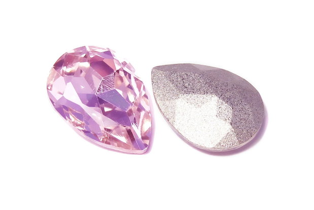 Cabochon din sticla, 18x13 mm, pink