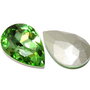 Cabochon din sticla, 18x13 mm, peridot