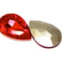 Cabochon din sticla, 18x13 mm, light siam