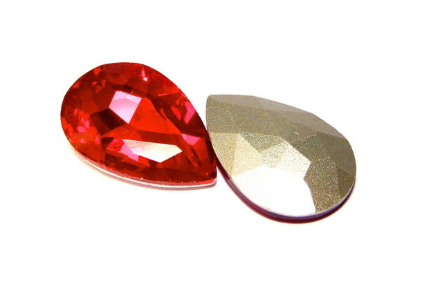 Cabochon din sticla, 18x13 mm, light siam