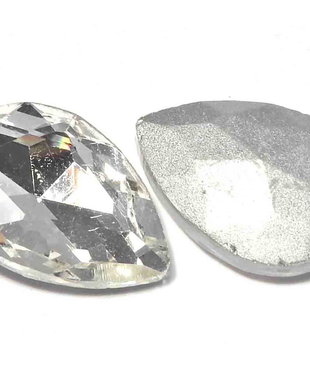 Cabochon din sticla, 18x13 mm, cristal