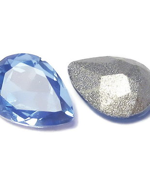 Cabochon din sticla, 8x6 mm, sky blue