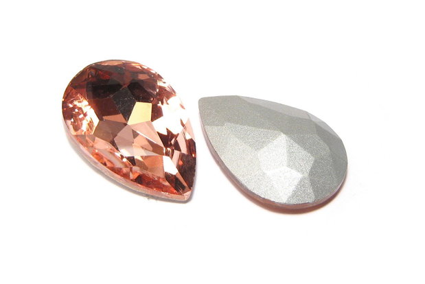 Cabochon din sticla, 8x6 mm, silk