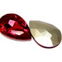 Cabochon din sticla, 8x6 mm, siam