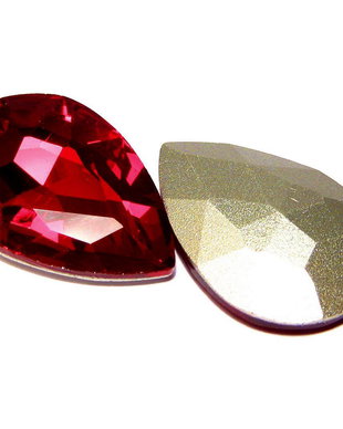 Cabochon din sticla, 8x6 mm, siam
