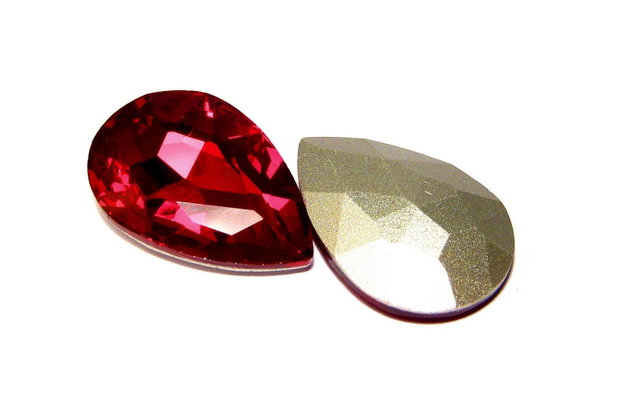 Cabochon din sticla, 8x6 mm, siam