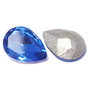 Cabochon din sticla, 8x6 mm, safir