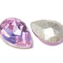 Cabochon din sticla, 8x6 mm, light amethyst