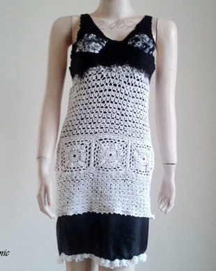 Vandut Rochie din lana impaslita, matase si bumbac crosetat - Elegance