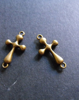 LINK CRUCE BRONZ - 23 X 12 MM