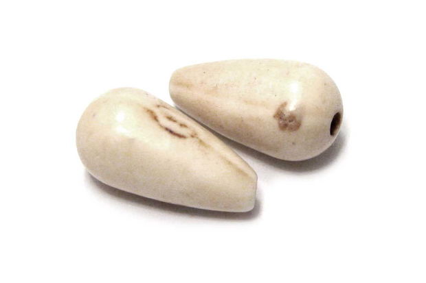 Howlite natural, 7x13 mm, natur