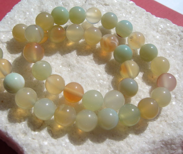 Agate in culori de toamna aprox 8.5 mm