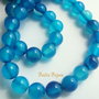 Agate albastru marin aprox 8.5 mm