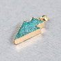 Pandant agata druzy galaxy  electroplacata cu aur