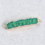 Conector  galaxy quartz verde padure  electroplacata cu aur