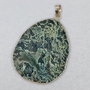 Pandant jasper natural electroplacat cu aur