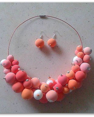 Colier unicat ,, Apricot''