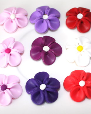 Flori cabochon lucrate manual din fimo
