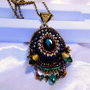 Oferta !  Brosa/ colier/ Vintage emerald /Podoabe pe viata