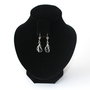 Cercei atarnatori din inox si cat eye