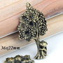 9010 - (2buc) Charms / minipandantiv, copacel, veverita, bronz