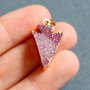 Pandant agata druzy galaxy electroplacata cu aur