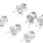 9018 - (100buc) Agatatori cu pin, cupru placat cu rodiu, 6x3mm