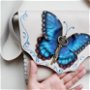 Geanta "Crossover" handmade unicat -Morpho Butterfly