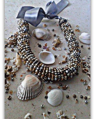 Colier unicat  ,Beach adventure"