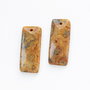 Set 2 buc - Agate Crazy Lace - nuante de galben turmeric - pentru cercei