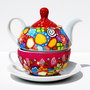 Ceainic Tea For One , Ceainic , Ceasca si Farfurie , GOA Magic - Goa Trance Collection