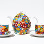 Set Ceainic insotit de Doua Cesti cu Farfurioare GOA Colors - Goa Trance Collection