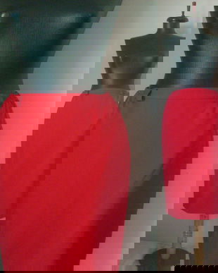 FUSTA MIDI BUMBAC ROSU