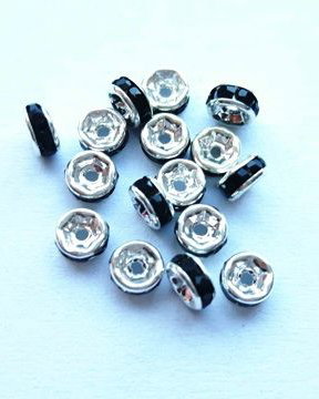LRH1 - rhinestone negru 4 mm