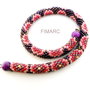 ''I ♥ Plum''- colier din margele Toho 4mm