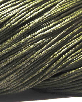 Ata din bumbac cerata, 1 mm, verde olive