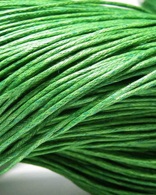 Ata din bumbac cerata, 1 mm, verde