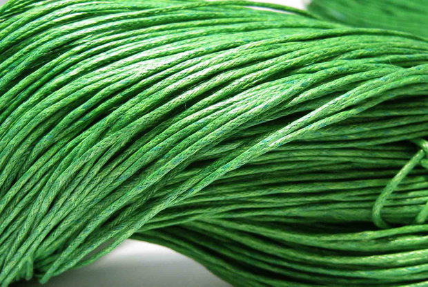 Ata din bumbac cerata, 1 mm, verde