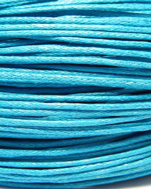 Ata din bumbac cerata, 1 mm, turcoaz inchis