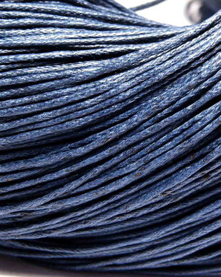Ata din bumbac cerata, 1 mm, denim