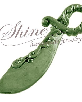 Charm sabie, bronz, 25x6x2mm