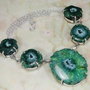 Colier green solar quartz