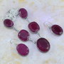 Set colier+cercei cherry ruby